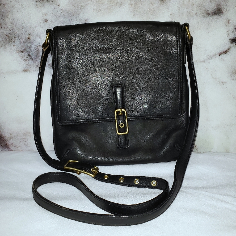 Coach vintage black crossbody purse - Picture 1 of 14